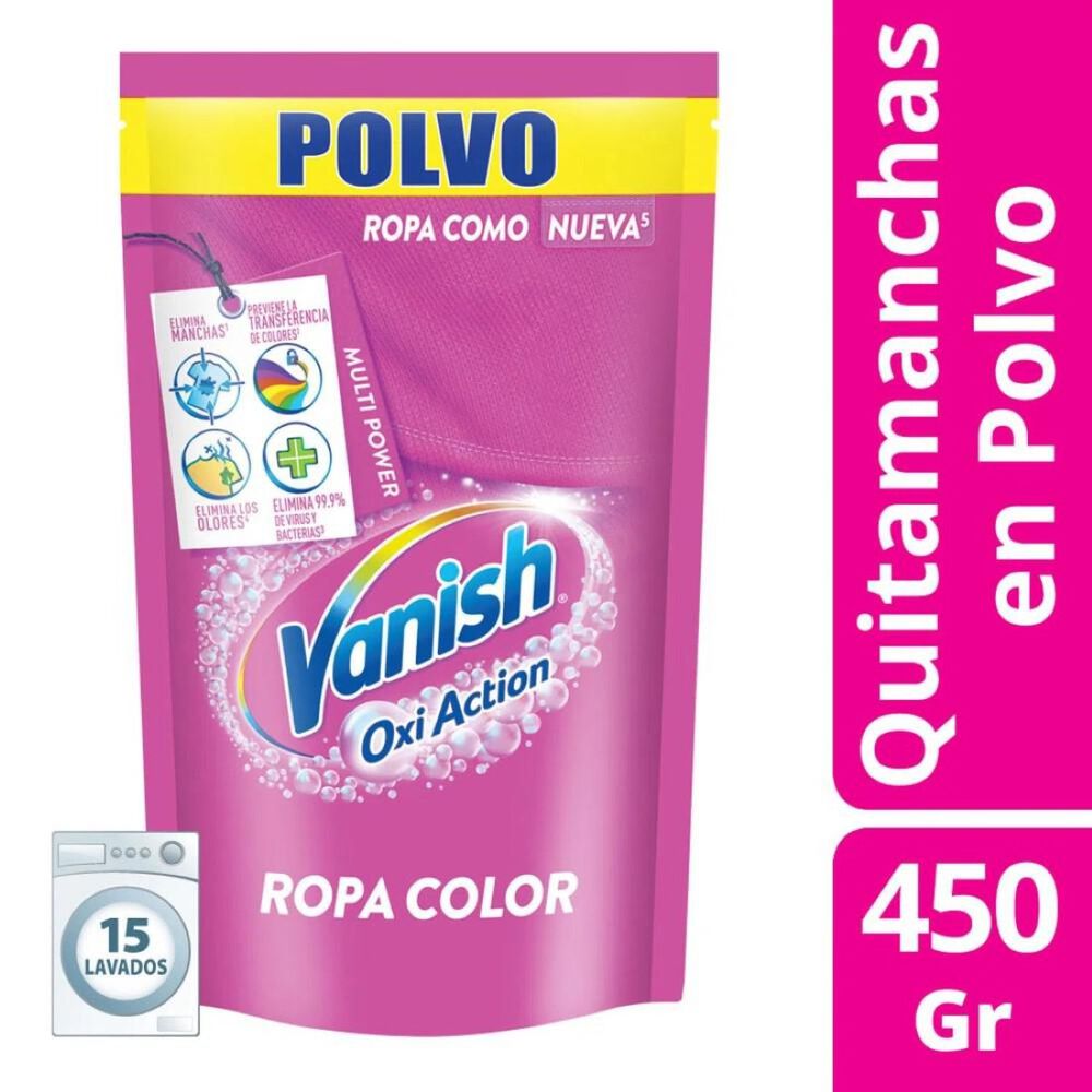 Quitamanchas Polvo Rosa Repuesto 450gr Vanish image number 0.0